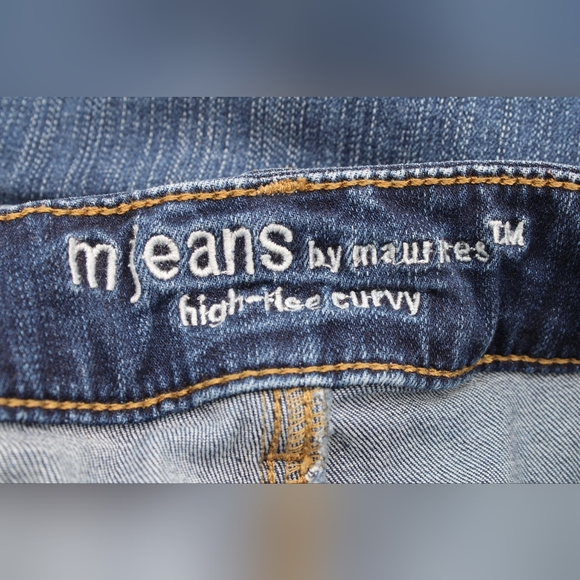 M Jeans by Maurice’s Women’s 12-X Short Curvy High-Rise Bootcut Jeans – Dark Blu - Picture 5 of 7